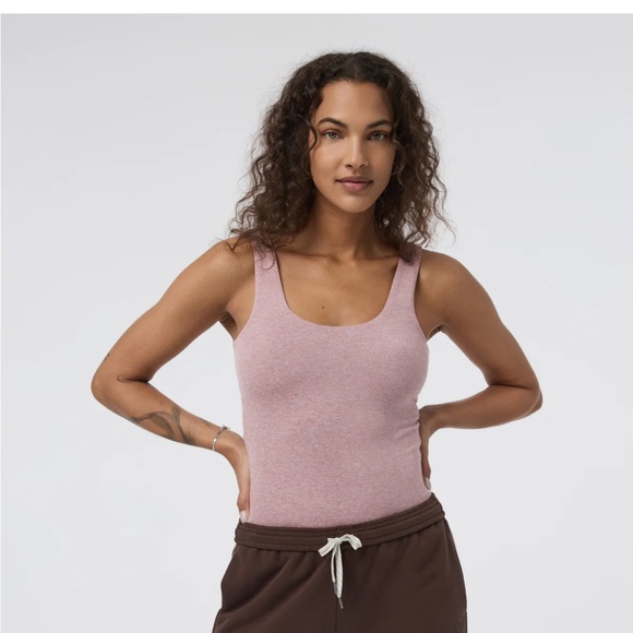 Vuori Halo bodysuit. Small. NWT. Zion Rose Heather - Picture 1 of 8